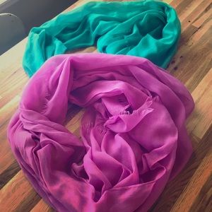 Pink & Teal scarves 泥
